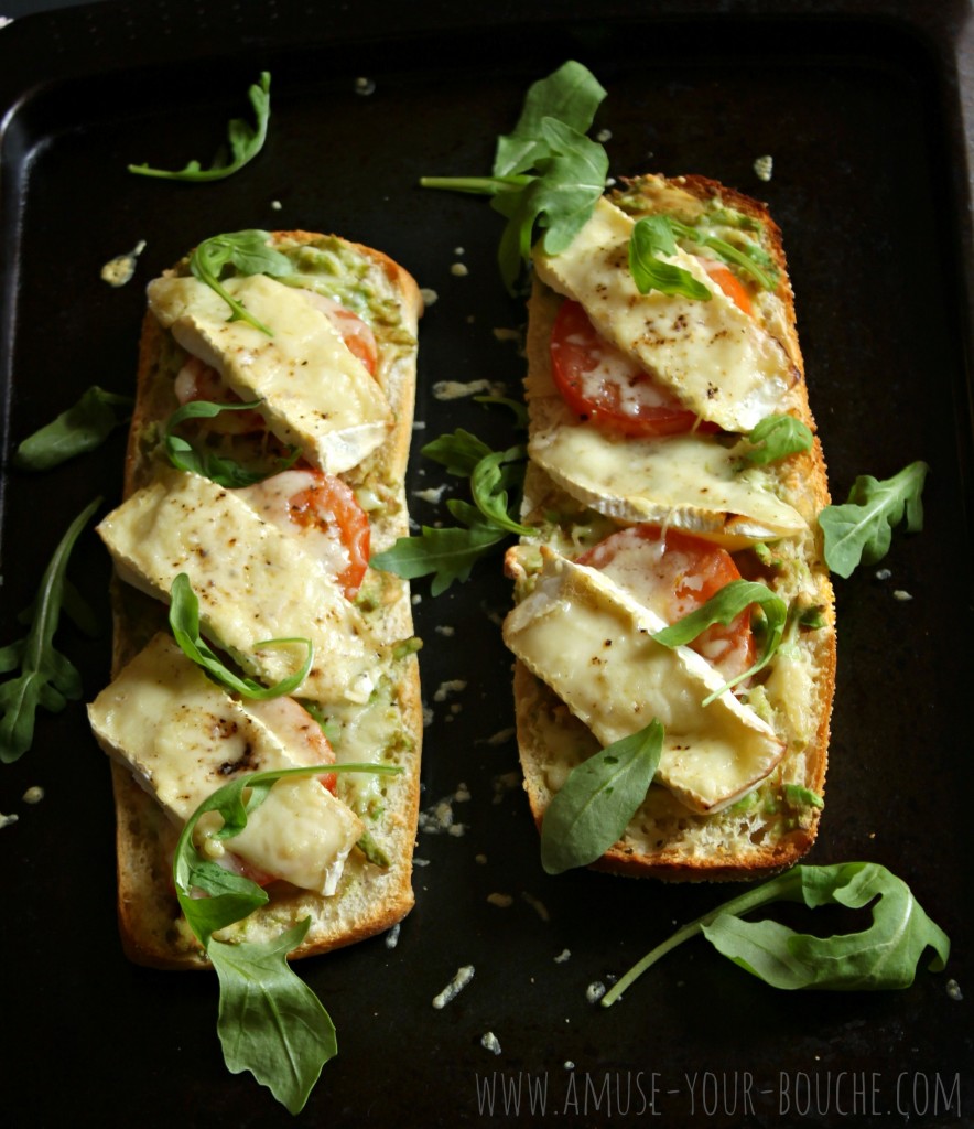 Brie and avocado toasts