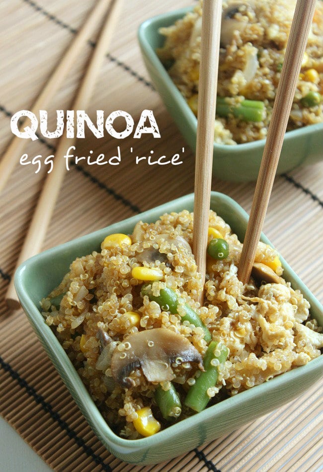 Quinoa egg fried 'rice'