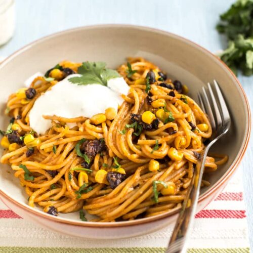 Enchilada Noodles Easy Cheesy Vegetarian