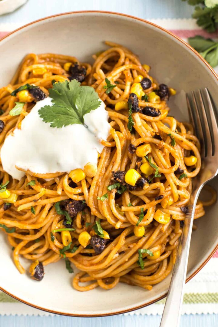 Enchilada Noodles Easy Cheesy Vegetarian