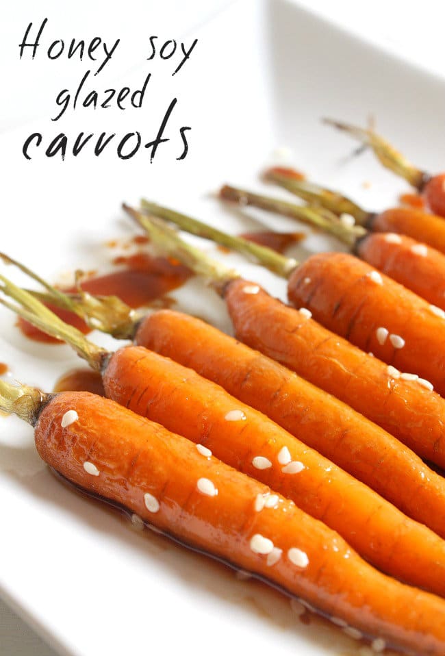 Honey soy glazed carrots