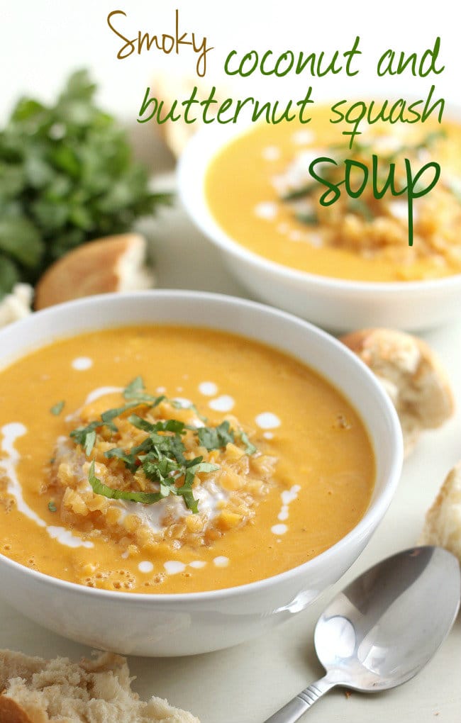Smoky coconut and butternut squash soup
