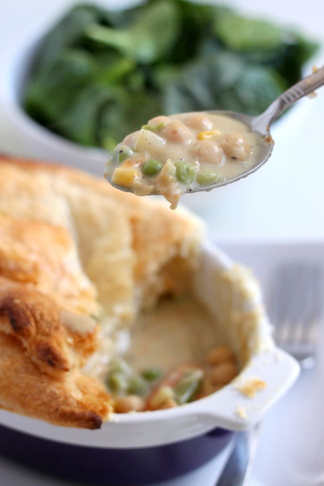 Curried chickpea pot pie