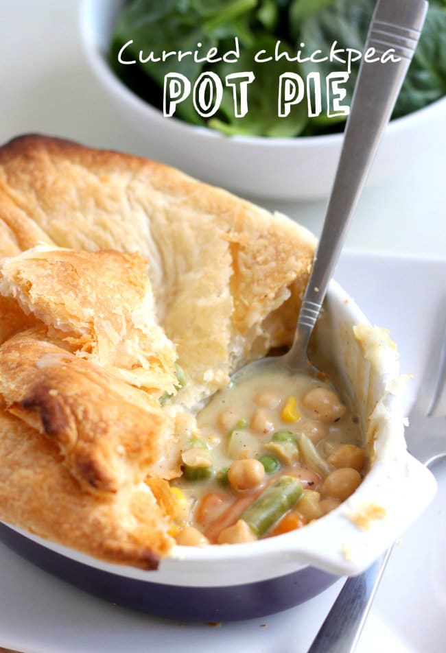Curried chickpea pot pie
