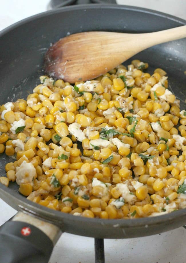 Garlic butter sauteed corn - an easy but interesting side dish! / amuse-your-bouche.com