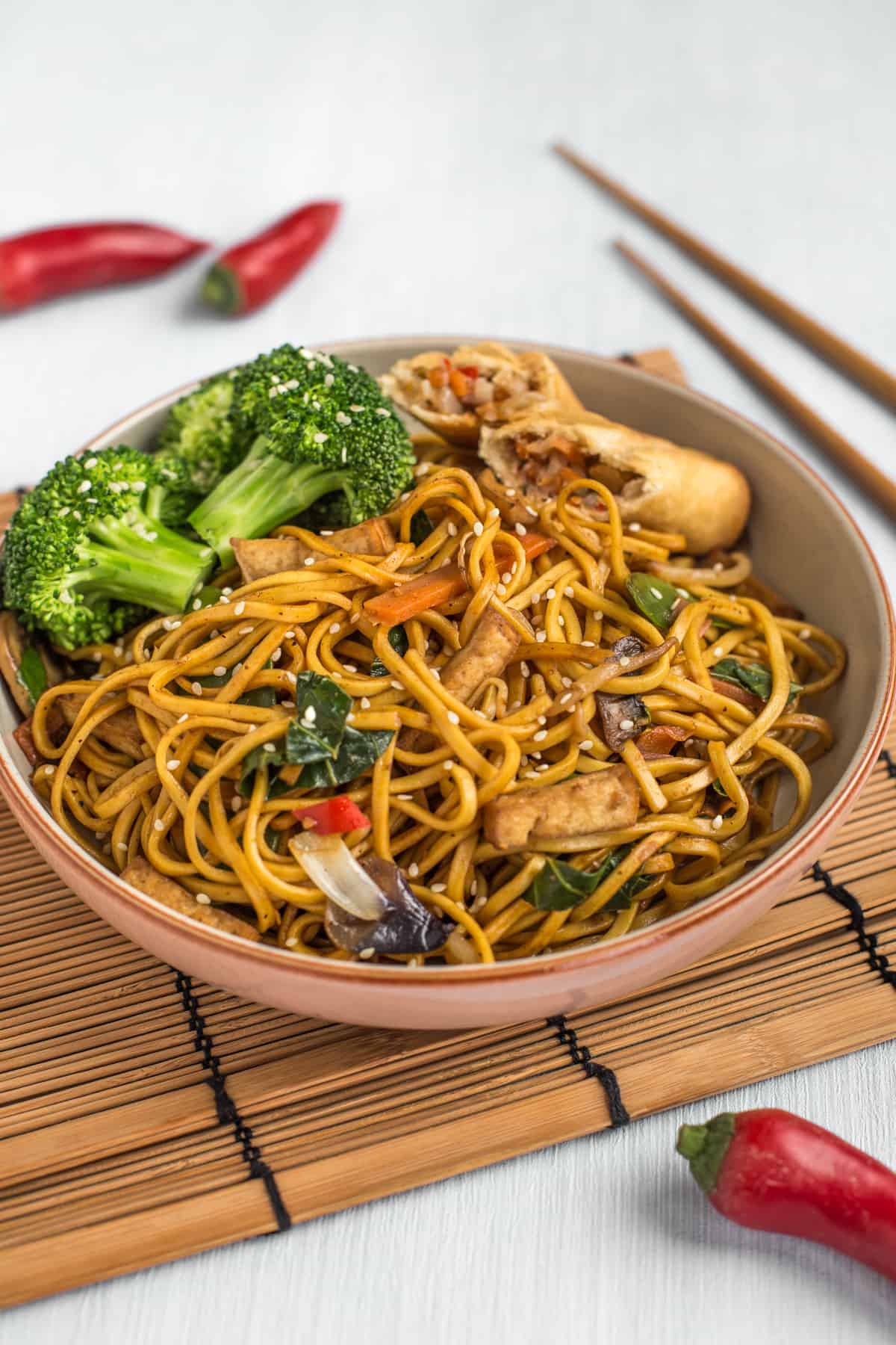 Veggie Chow Mein Easy Cheesy Vegetarian