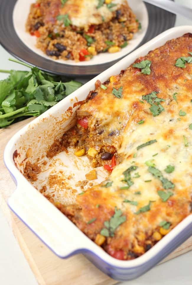 Mexican quinoa bake - even meat-eaters LOVE this vegetarian recipe!