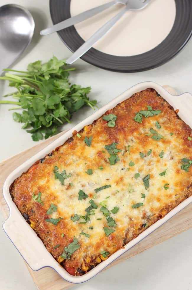Mexican quinoa bake - even meat-eaters LOVE this vegetarian recipe!