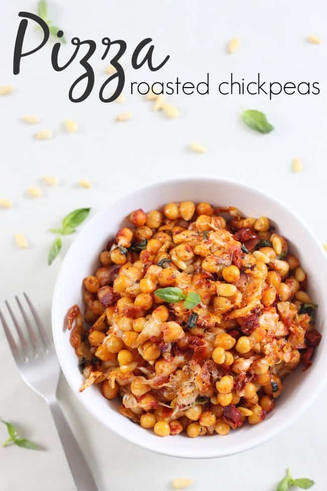 Pizza roasted chickpeas - the flavours in this dish are incredible! Just like pizza!