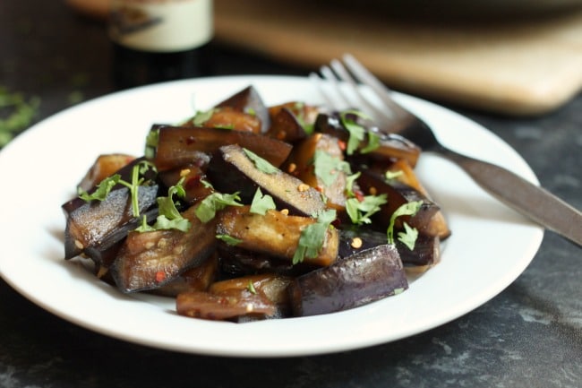 Sticky honey soy aubergine - the flavours in this dish are RIDICULOUS