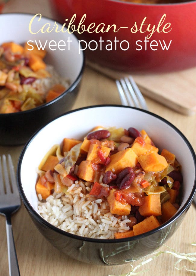Caribbean-style sweet potato stew! This stew is so flavourful - perfectly sweet and spicy
