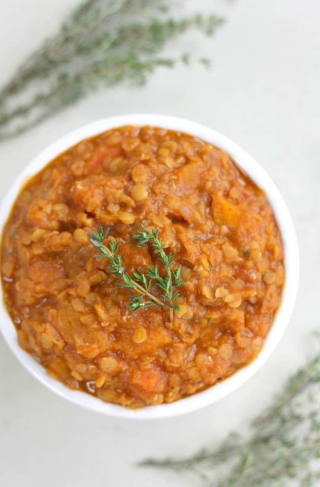 Butternut squash and red lentil stew - with plenty of vitamin C to help you fight off the winter cold!