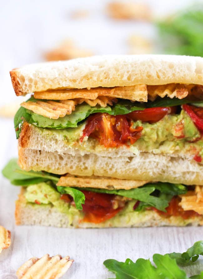 Epic avocado sandwich - stacked high with heaps of amazing ingredients. A new favourite!