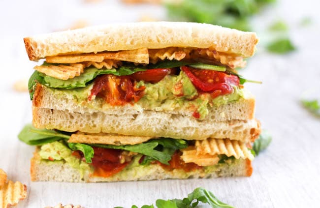 Epic avocado sandwich - stacked high with heaps of amazing ingredients. A new favourite!