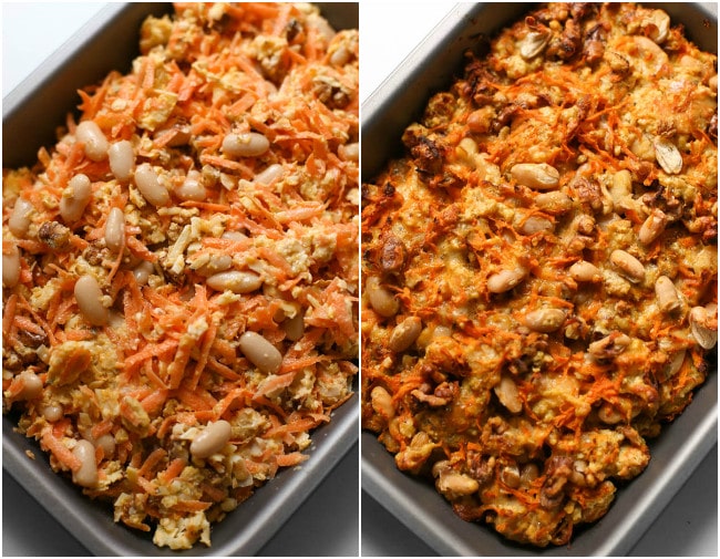 Cheesy carrot nut roast - THE ULTIMATE NUT ROAST! This thing is SO tasty. It makes a perfect vegetarian main course for Christmas dinner!