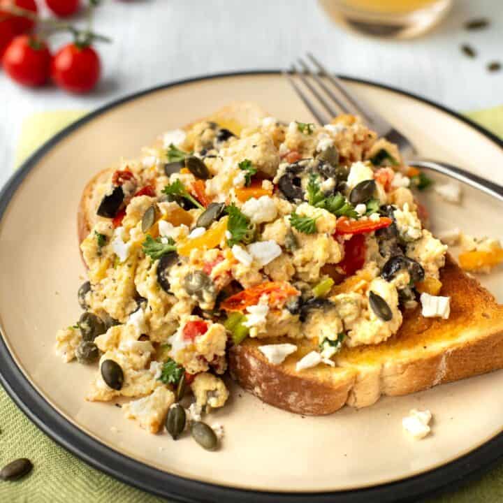 Mediterranean Scrambled Eggs with Feta in2.wales