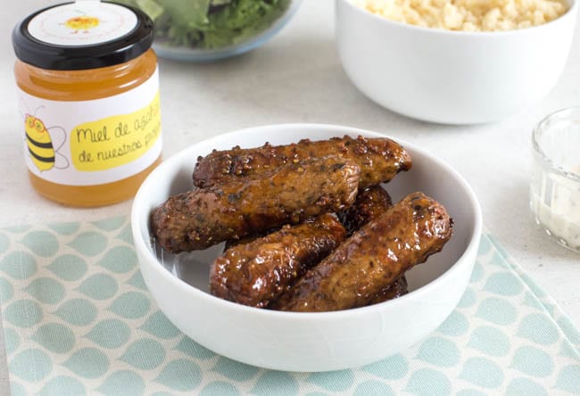 Our Honey & Pineapple Mustard paired with our mini sausages would