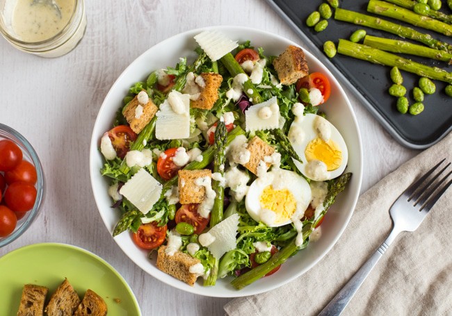 Ultimate vegetarian Caesar salad