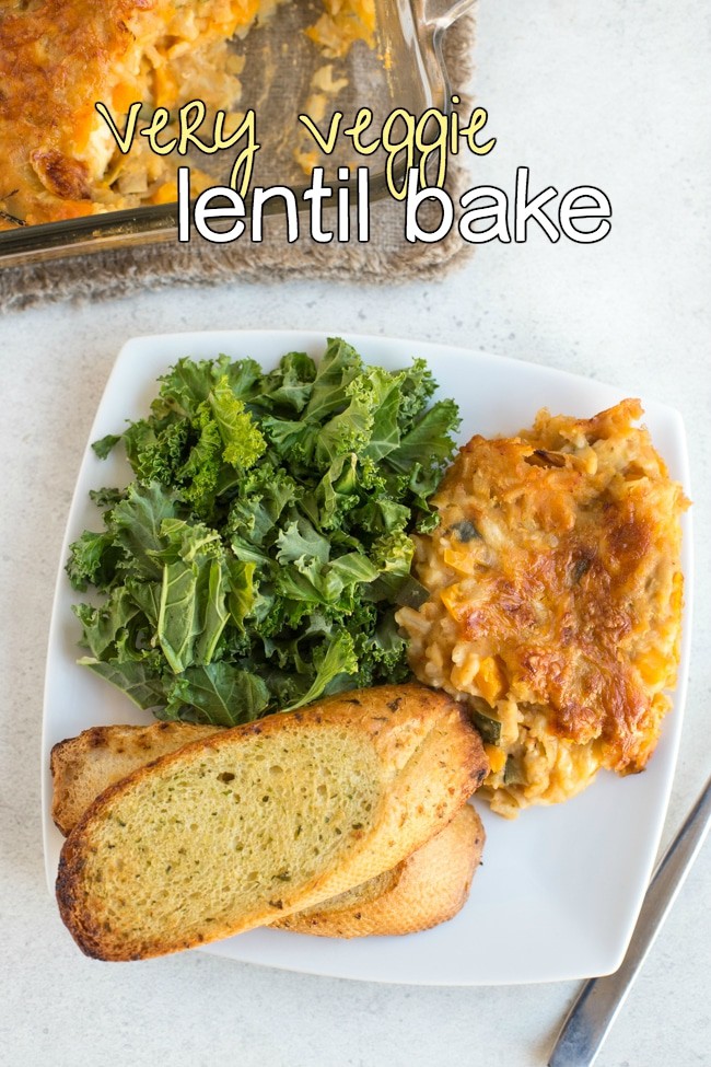 Very veggie lentil bake - this is SO GOOD. Its appearance doesn't do it justice! Vegetarian and gluten-free.