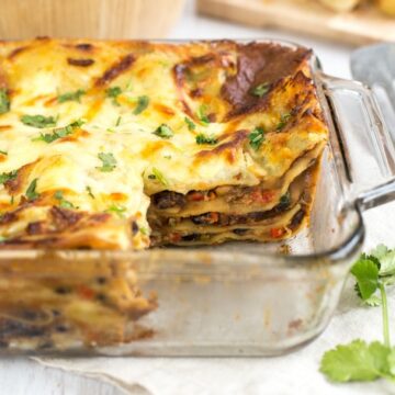 Mexican bean lasagne - Easy Cheesy Vegetarian