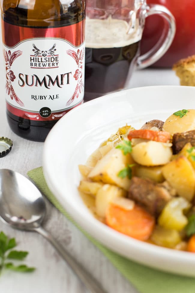Vegetarian Irish stew - just a few simple ingredients to make a simple, hearty vegan stew. Perfect for St Patrick's Day dinner!