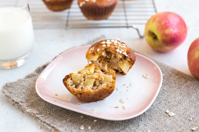 Apple and cinnamon breakfast muffins.