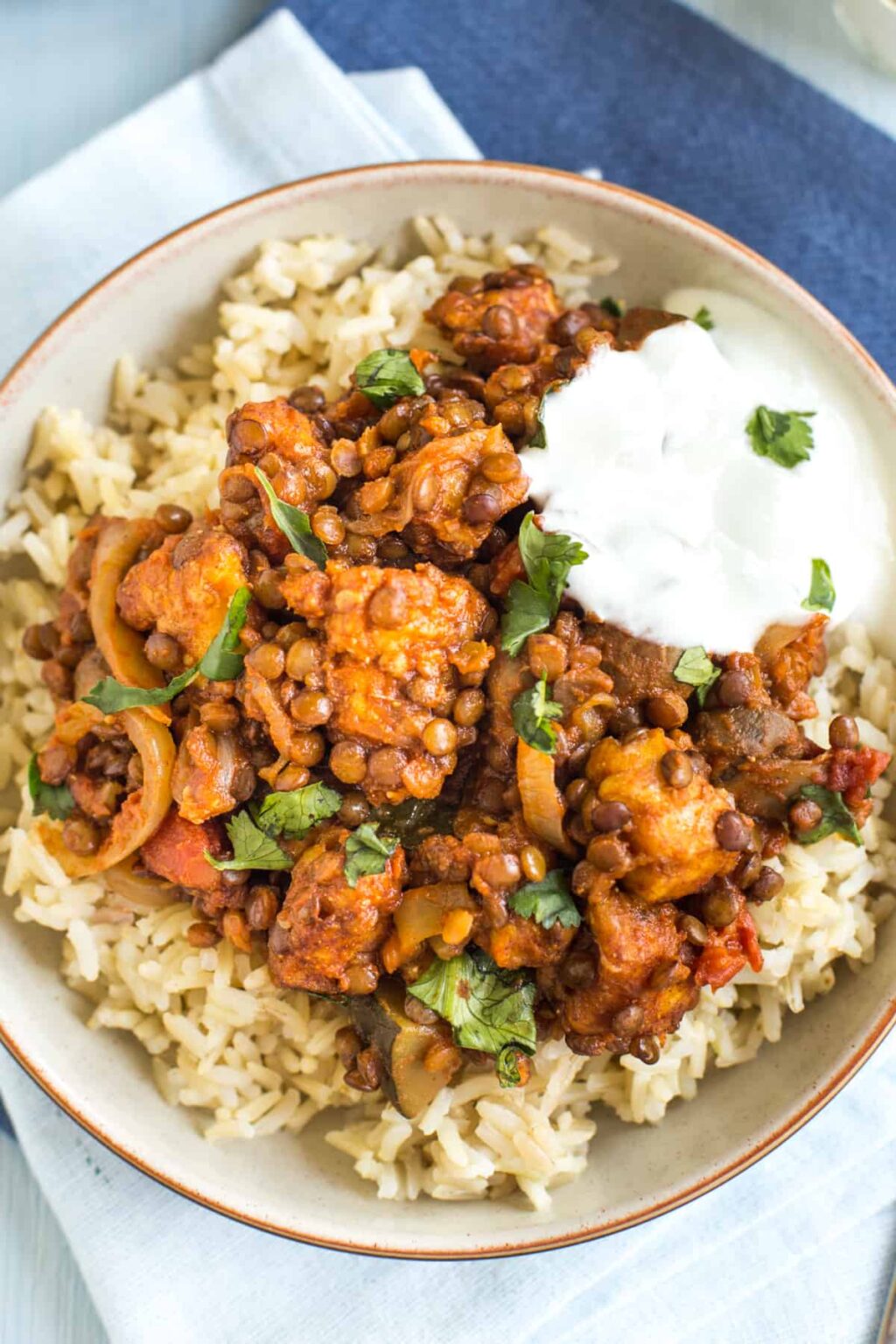 Easy Lentil and Halloumi Curry - Easy Cheesy Vegetarian