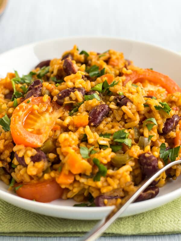 One Pot Vegan Jambalaya Easy Cheesy Vegetarian