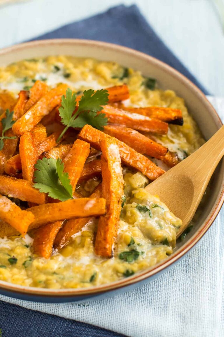 Creamy Roasted Carrot Dal - Easy Cheesy Vegetarian