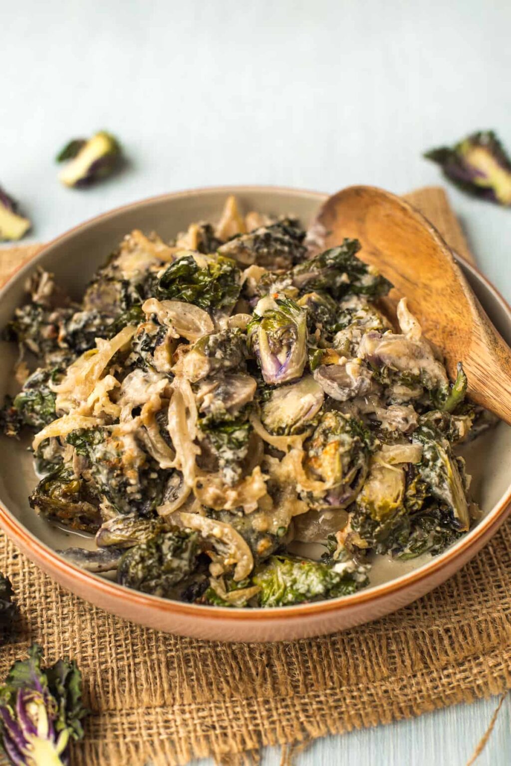 Creamed Kalettes Easy Cheesy Vegetarian