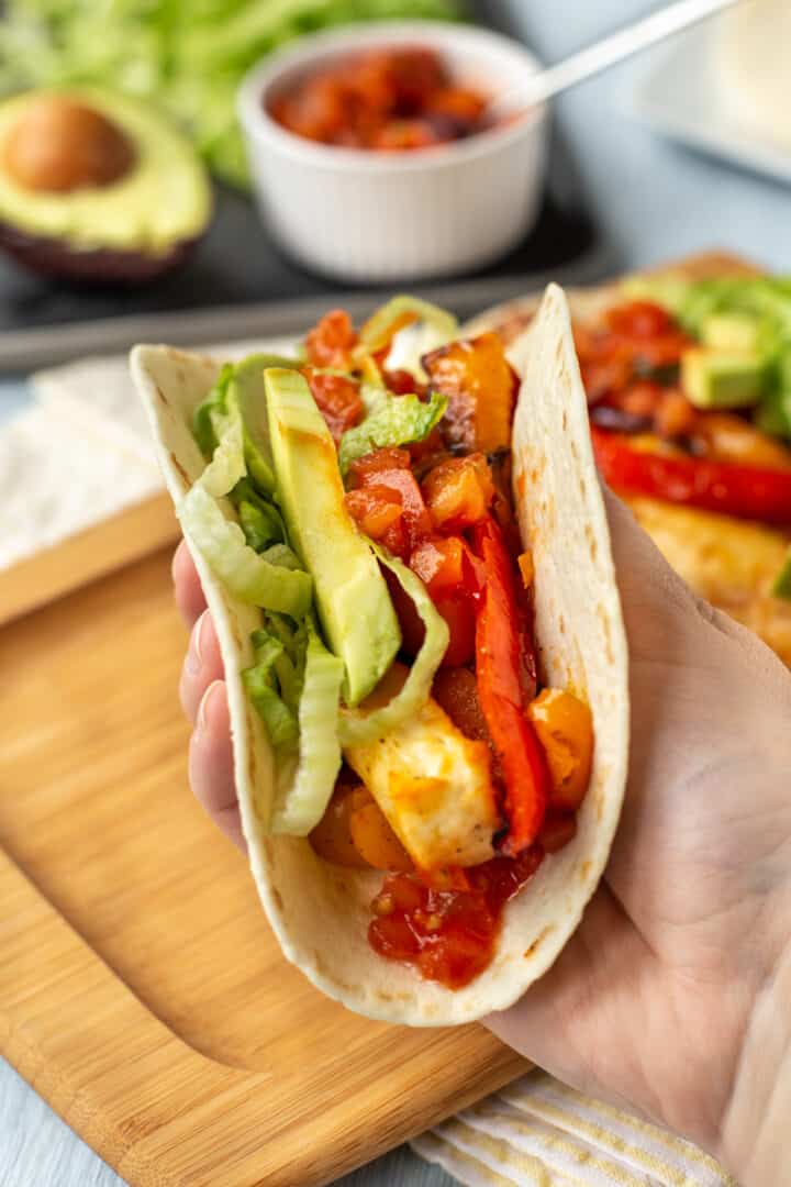 Air Fryer Vegetarian Fajitas Easy Cheesy Vegetarian