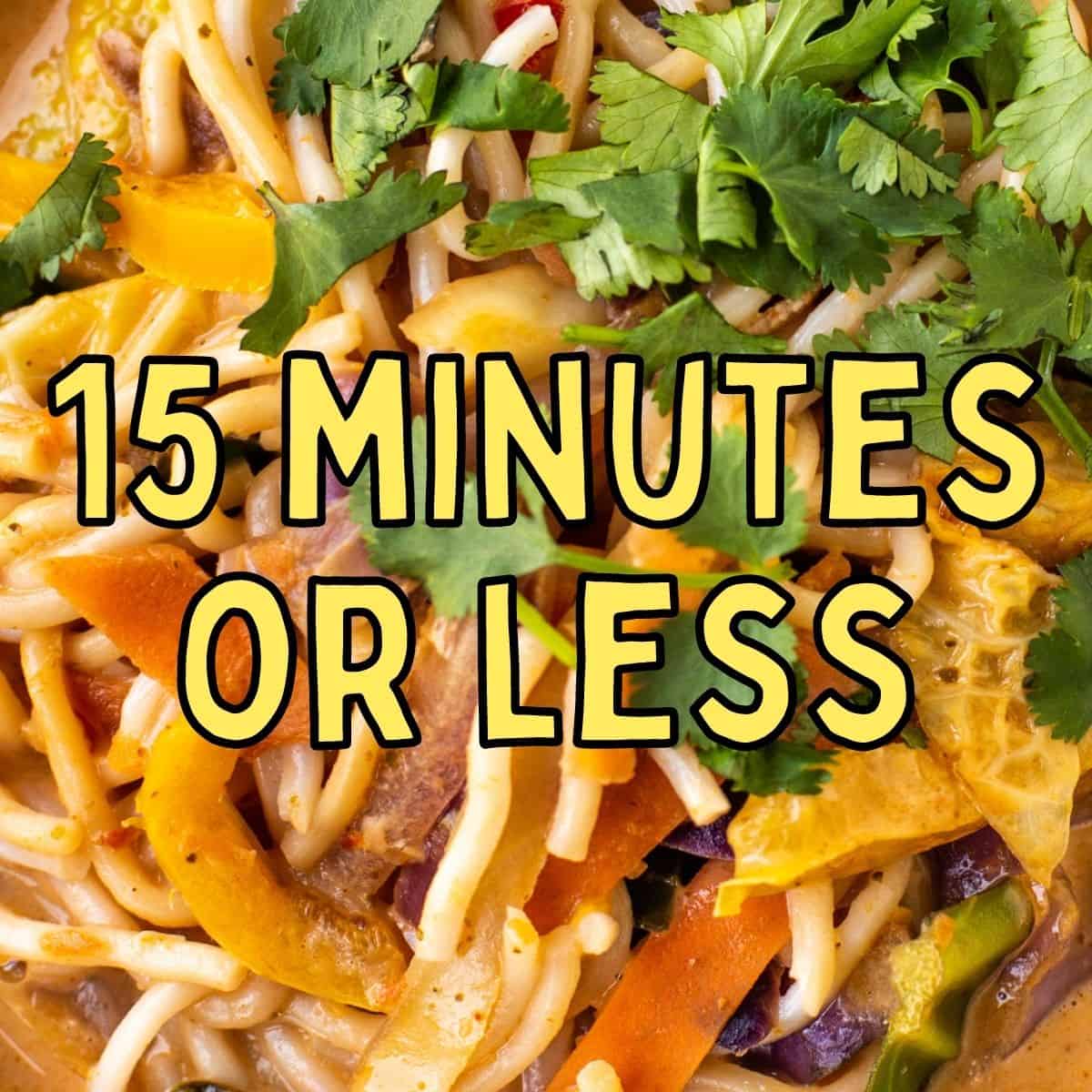 Recipes Cooked in 15 Minutes or Less