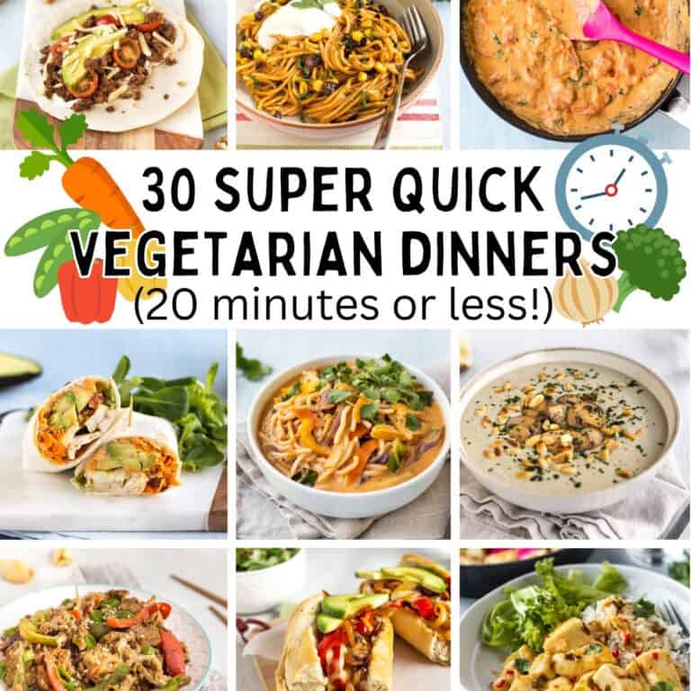 30 Super Quick Vegetarian Dinners (20 minutes or less!)