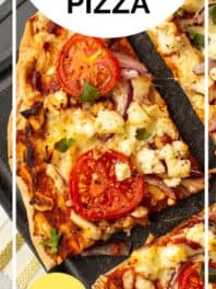 Paneer pizza pin with text overlay.