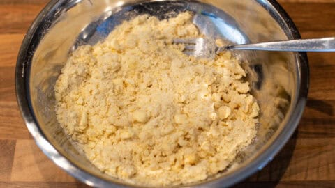 Easy crumble mixture in a bowl.