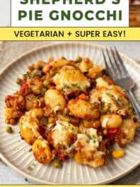 Shepherd's pie gnocchi with title overlay.